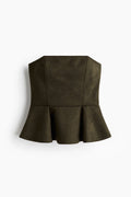 Bandeau-Style Peplum Top