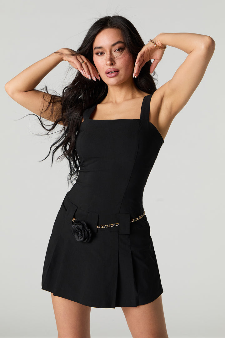 Pleated Mini Dress - Medium