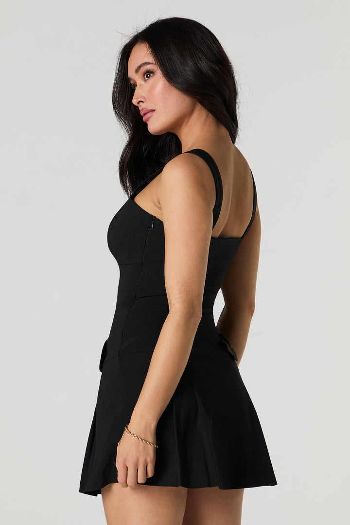 Pleated Mini Dress - Medium
