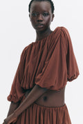 H & M Bubble-Hem Crop Top