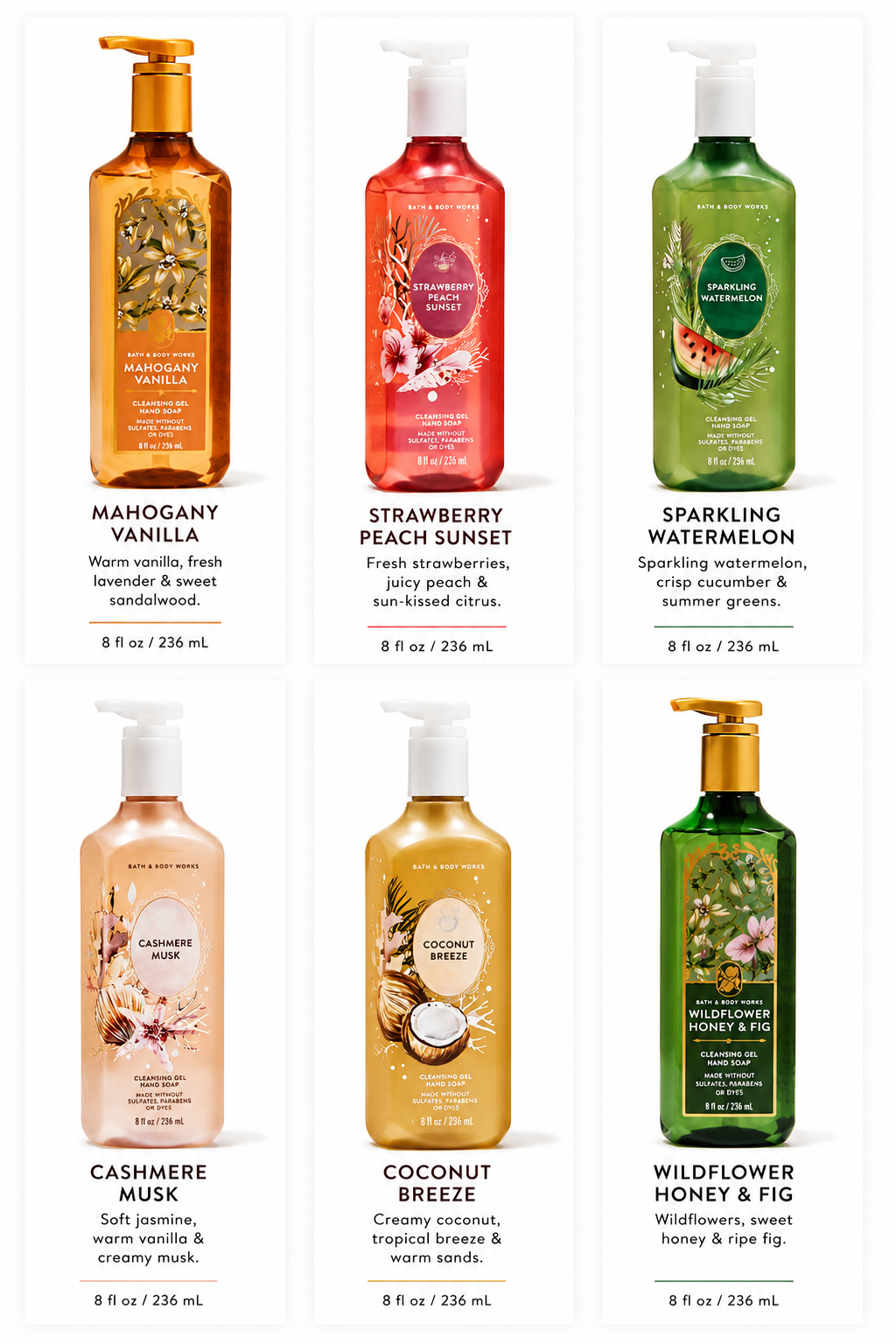 Cath & Reina Handsoap Favourites – Hand Soap Set of 6