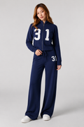 Number Jacquard Knit Pant - Navy / S/P