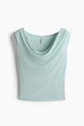 H & M Cowl-Neck Jersey Top