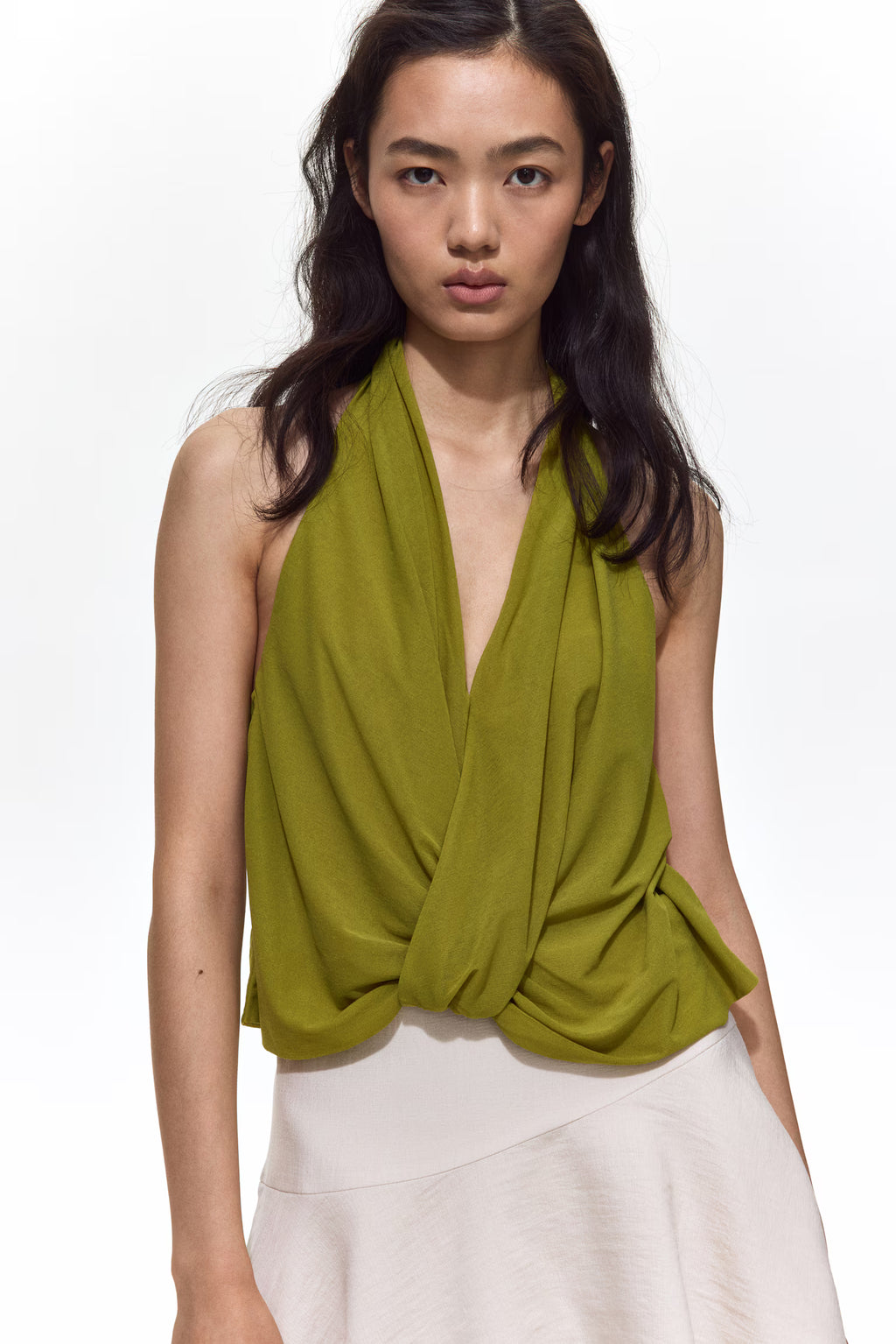 H & M Twist-Detail Halterneck Top