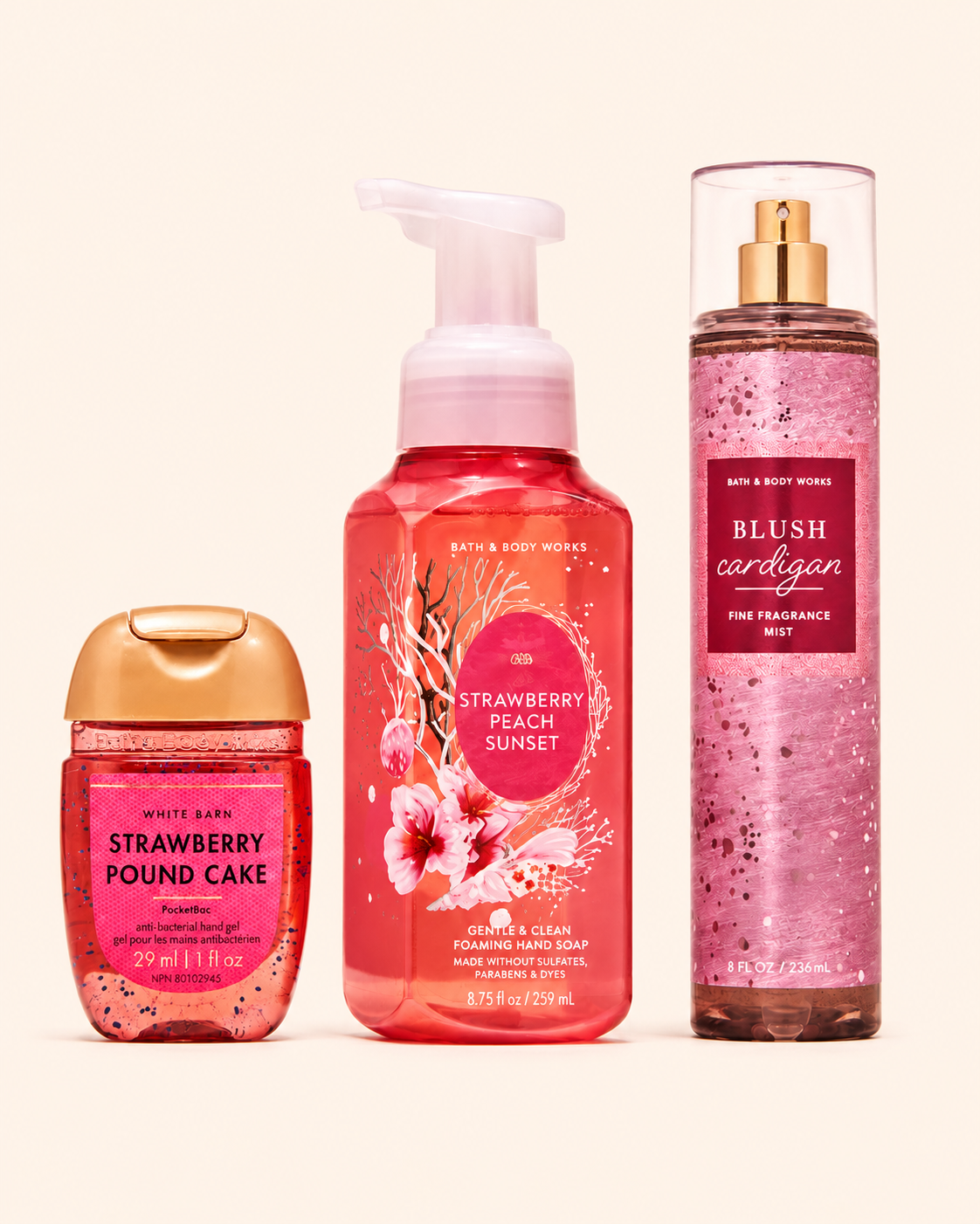 Strawberry Dreams – Bath & Body Works Curated 3-Piece Bundle