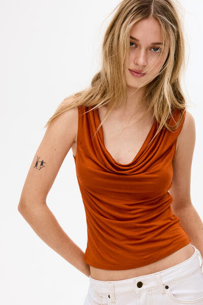 H & M Cowl-Neck Jersey Top